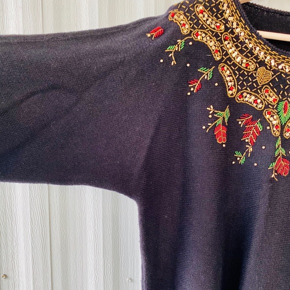 Vintage Hand-beaded Sweater - Picture 5 of 6